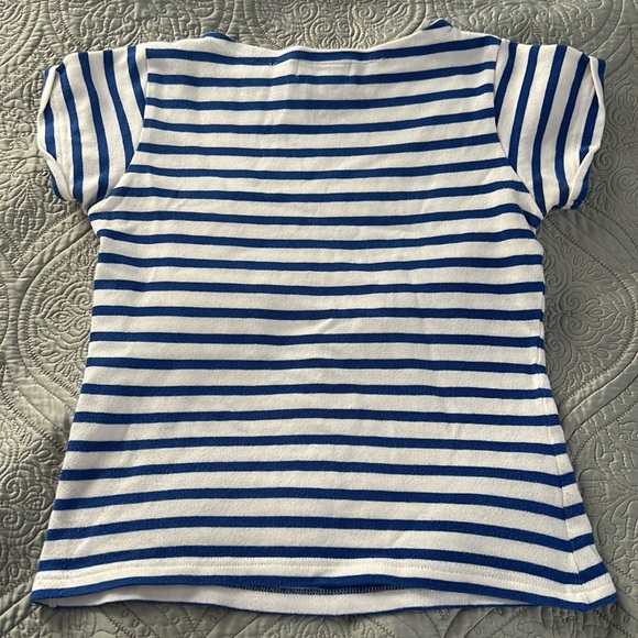 MAISON LABICHE BLUE & WHITE STRIPED WOMEN T-SHIRT SIZE XS MADE IN PORTUGAL - Picture 7 of 9